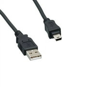 Kentek 10 Feet FT USB 2.0 A Male to Mini B 5 Pin Male Cable 28 AWG High Speed M/M Cord Data Transfer Sync Charge Power Black For Digital Camera Cell phone PDA PC MAC
