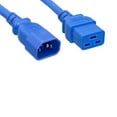 thumbnail image 1 of Kentek 10 Feet Ft US AC Power Cord 3 Prong Extension Cable IEC320 C14 to C19 14 AWG 15A 250V Blue SJT Heavy Duty for Servers/Routers/Network Switches/Blade Server Enclosures/Data Rack, 1 of 1