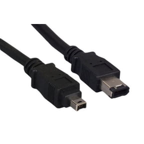 Kentek 10 feet FT 6 pin to 4 pin IEEE-1394a 1394 Firewire iLINK DV cable cord 400 Mbps PC DV IEEE1394 black