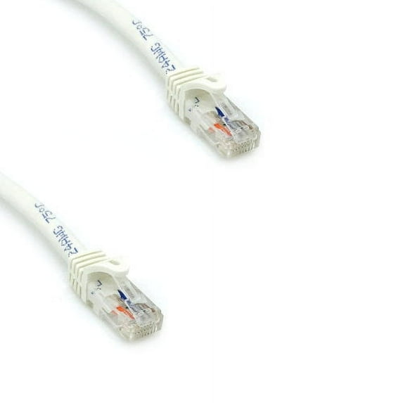 Kentek 100 Feet FT CAT6A UTP Patch Cable 24 AWG 600 MHz 10G 10Gbps Category 6a Unshielded Twisted Pair Snagless Molded Boot Ethernet RJ45 Network Internet Cord White