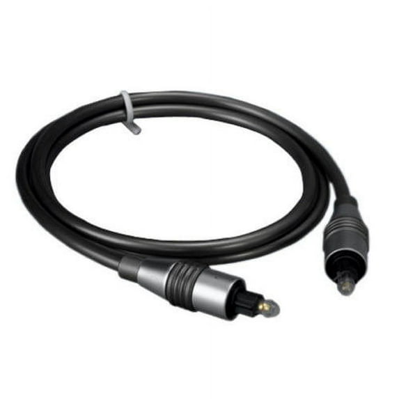 Kentek 12 Feet FT Toslink 5.0mm male to male M/M digital optical audio assembled cable cord sound system stereo S/PDIF for Mac PC grey metallic body