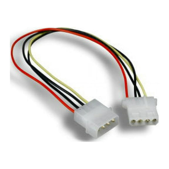 Kentek 12 Inch 12" 4 Pin Molex 5.25 Male to 4 Pin Molex 5.25 Female M/F IDE DC Internal Computer PC Power Cable Adapter Cord Extension