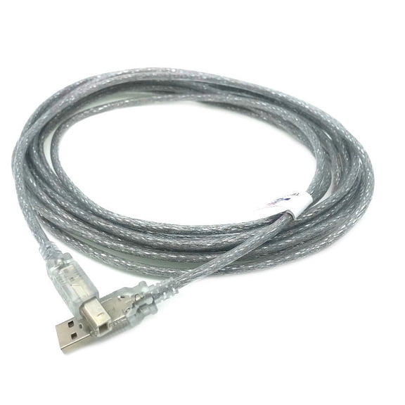 Kentek 15 Feet FT USB DATA PC Cable Cord For PRESONUS AUDIOBOX 1818VSL USB MIDI Interface Clear