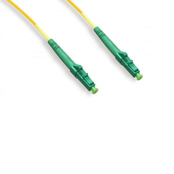 Kentek 15 Meter 15M LC/APC to LC/APC Fiber Optic Cable OS2 9/125 Simplex Single-Mode Patch Cord OFNR