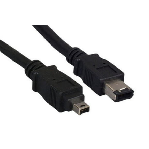 Kentek 15 feet FT 6 pin to 4 pin IEEE-1394a 1394 Firewire iLINK DV cable cord 400 Mbps PC DV IEEE1394 black