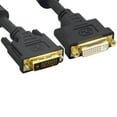thumbnail image 1 of Kentek 15 feet FT DVI digital 24+1 pin dual link DVI-D male to female gold plated 28 AWG with EMI Ferrite Filters extension cable cord black Monitor HDTV PC MAC TV LCD, 1 of 1