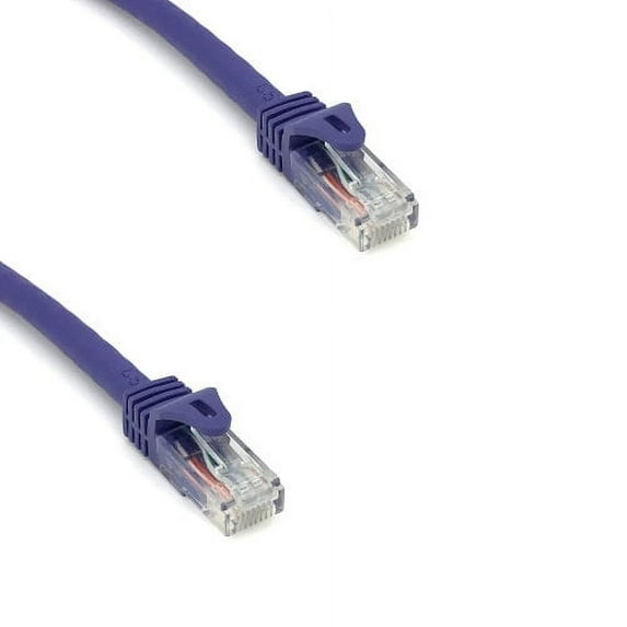 Kentek 2 Feet FT CAT6A UTP Patch Cable 24 AWG 600 MHz 10G 10Gbps Category 6a Unshielded Twisted Pair Snagless Molded Boot Ethernet RJ45 Network Internet Cord Purple