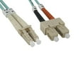 thumbnail image 1 of Kentek 2 Meter 2M Fiber optic cable LC to SC LC/SC 10GB OM3 2.0mm OD multi-mode duplex 50/125 aqua fiber patch cord ethernet, 1 of 1