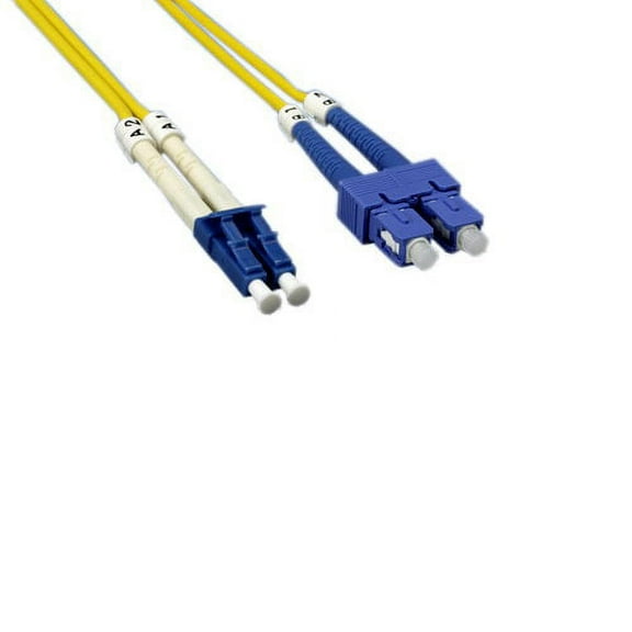 Kentek 2 Meter 2M Fiber optic cable LC to SC LC/SC single-mode duplex 9/125 2.0mm OD standard zipcore patch cord