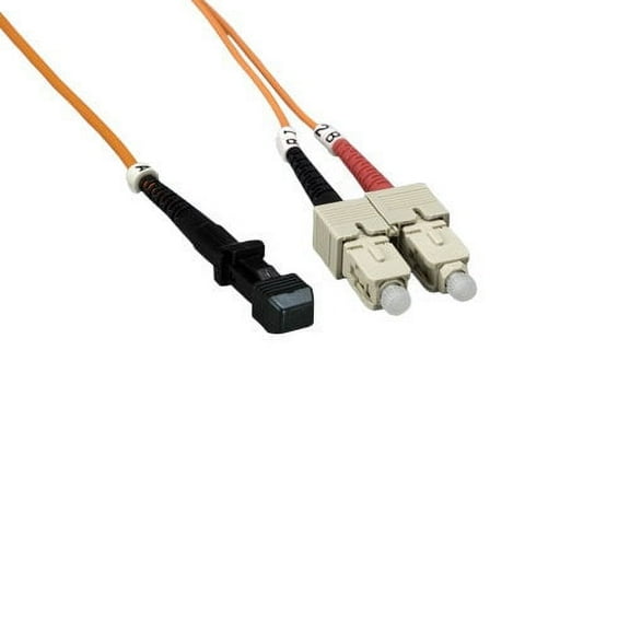 Kentek 2 Meter 2M Fiber optic cable MT-RJ to SC MTRJ/SC OM1 multi-mode duplex 62.5/125 mini zipcore patch cord