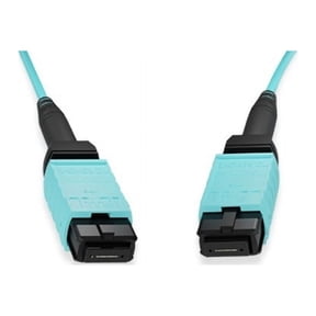 Kentek 2 Meter 2M MTP Fibers Trunk Cable Type B OM4 50/125 Multi-Mode 12 Patch Cord OFNP MPO