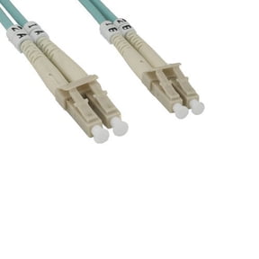 Kentek 20 Meter 20M Fiber optic cable LC to LC LC/LC 10GB OM3 2.0mm OD multi-mode duplex 50/125 aqua fiber patch cord ethernet