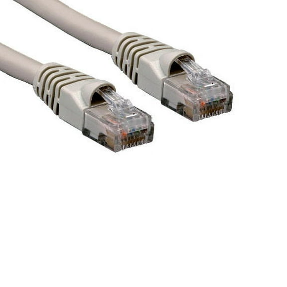 Kentek 25 Feet FT CAT6 UTP Crossover Patch Cable 24 AWG 550 MHz Category 6 Unshielded Twisted Pair Cross-over Snagless Molded Boot Ethernet RJ45 Network Cord PC Mac Hub Gray