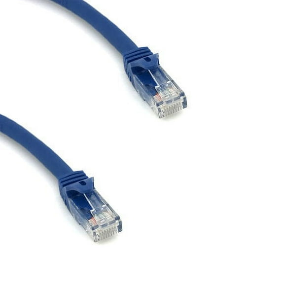 Kentek 3 Feet FT CAT6A UTP Patch Cable 24 AWG 600 MHz 10G 10Gbps Category 6a Unshielded Twisted Pair Snagless Molded Boot Ethernet RJ45 Network Internet Cord Blue