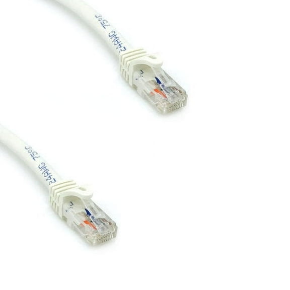 Kentek 3 Feet FT CAT6A UTP Patch Cable 24 AWG 600 MHz 10G 10Gbps Category 6a Unshielded Twisted Pair Snagless Molded Boot Ethernet RJ45 Network Internet Cord White