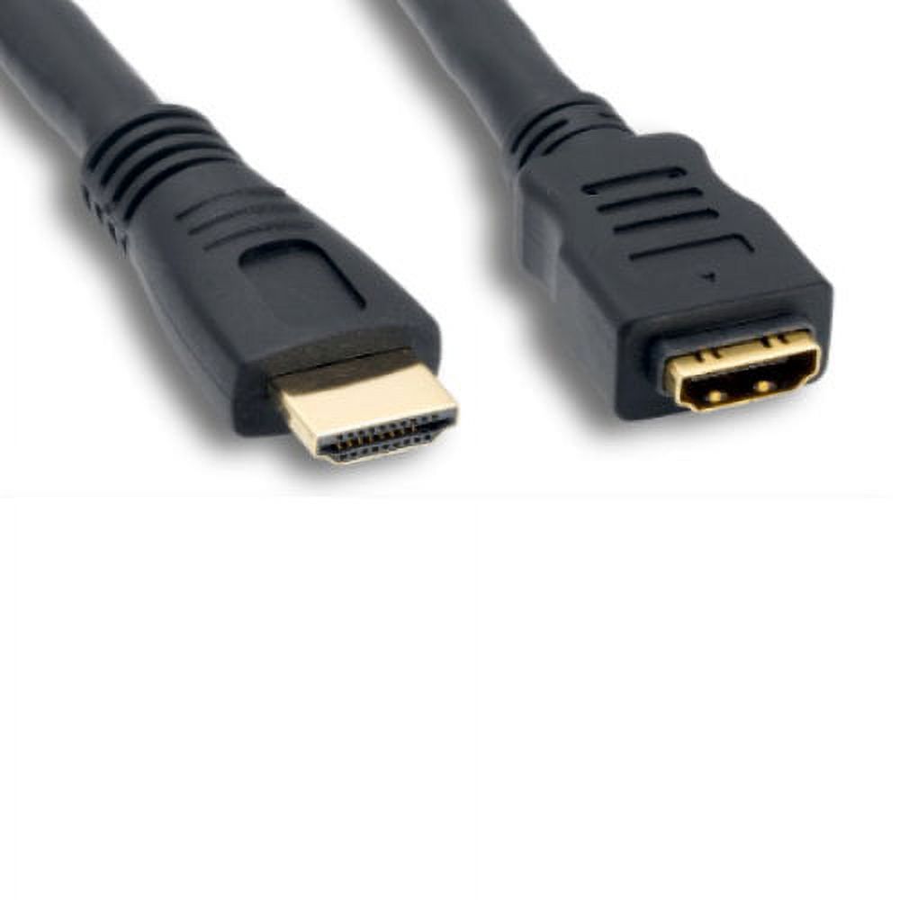Cable Extensor HDMI 1.4 Kentek de 3 pies Clasificación CL2 con Ethernet 4K 3D, Macho a Hembra, Calibre 24, Conectores Dorados, para TV HDTV Monitor, Instalación en Pared, Negro