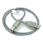 Kentek 3 Feet FT Clear USB Cable Cord For BEHRINGER U-PHORIA UM2 UMC2 UMC22 AUDIO INTERFACE