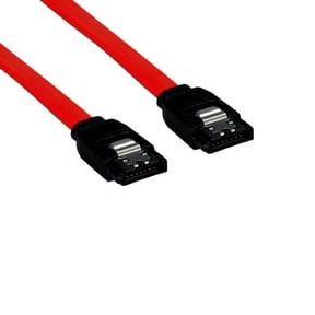 Kentek 3 Feet FT SATA Device Cable Cord with Locking Latch 26 AWG 7 Pin Serial ATA 180 Degree Connector Internal 3.0 Gbps for PC HDD Motherboard