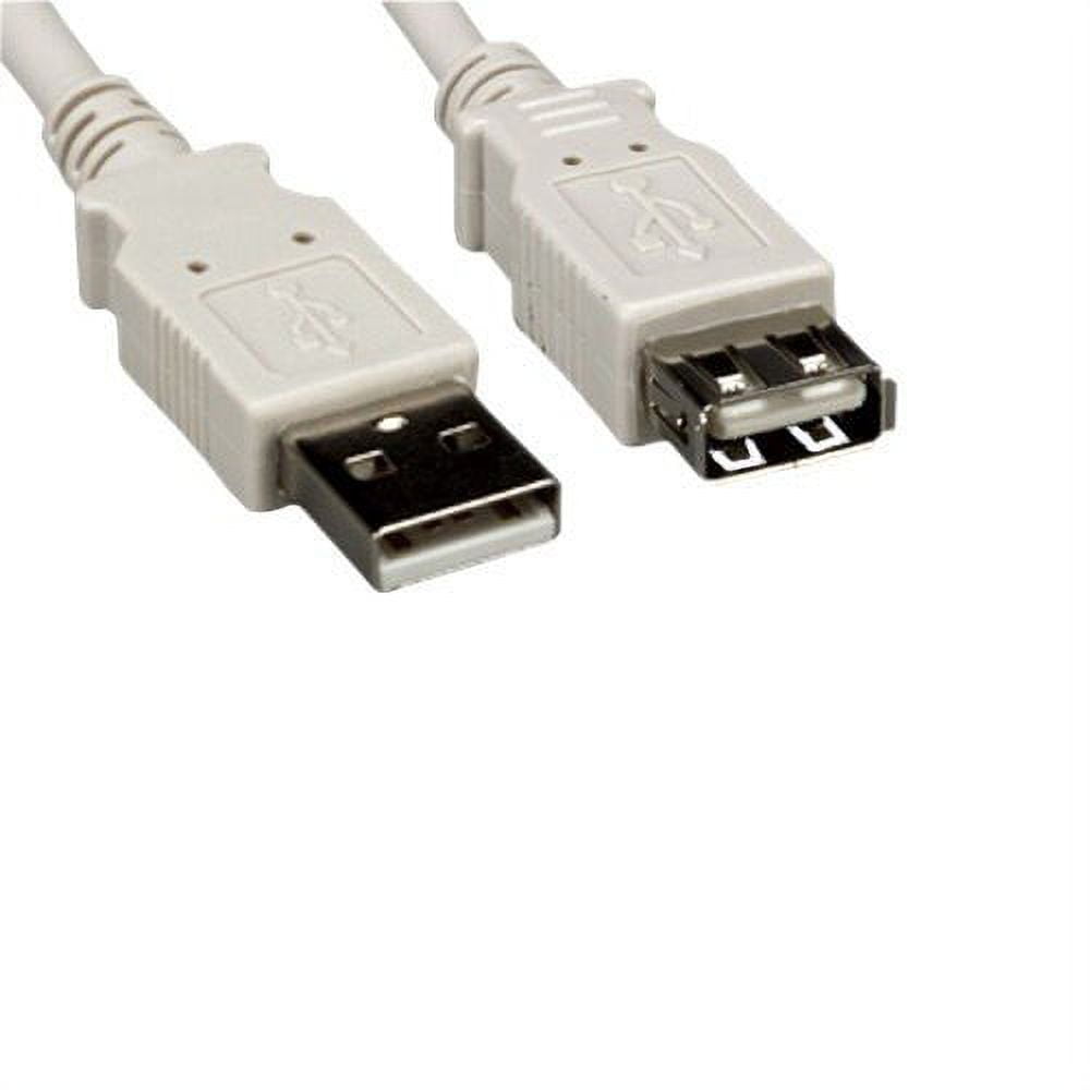 KENTEK 50 Feet FT DB25 25 Pin Serial Printer Extension Cable Cord 28 AWG Male To Female M/F Molded Straight-Through RS-232 Port Beige For