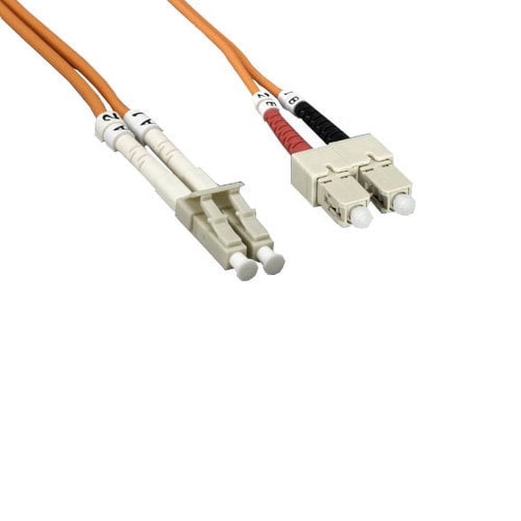 Kentek 3 Meter 3M Fiber optic cable LC to SC LC/SC OM1 multi-mode duplex 62.5/125 2.0mm OD standard zipcore patch cord