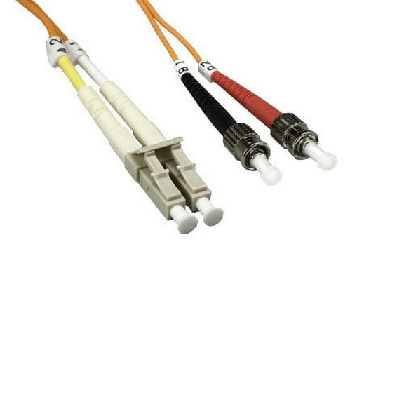 Kentek 3 Meter 3M Fiber optic cable LC to ST LC/ST OM1 multi-mode duplex 62.5/125 2.0mm OD standard zipcore patch cord