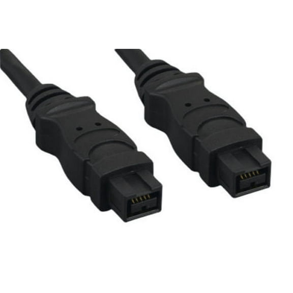 Kentek 3 feet FT 9 pin to 9 pin IEEE-1394b IEEE1394 Firewire iLINK DV cable cord 800 Mbps bilingual PC black