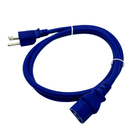 Kentek 4 FT Blue Computer Power Supply AC Cord Cable Wire for HP DELL ACER Desktop PC System