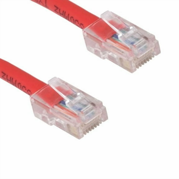Kentek 5 Feet FT CAT6 UTP Assembled Type Patch Cable 24 AWG 550 MHz Category 6 Unshielded Twisted Pair Assembly Enchanced Ethernet RJ45 Network Internet Cord Red