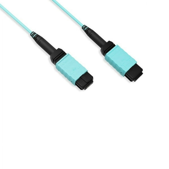 Kentek 5 Meter 5M MTP Fibers Trunk Cable Type A OM4 50/125 Multi-Mode 12 Patch Cord OFNP MPO