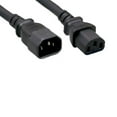 thumbnail image 1 of Kentek 6 Feet Extension 3 Prongs AC Power Cord IEC320 C13 To C14 14 AWG 15A 250V SJT Heavy Duty M/F Male Female Black, 1 of 1