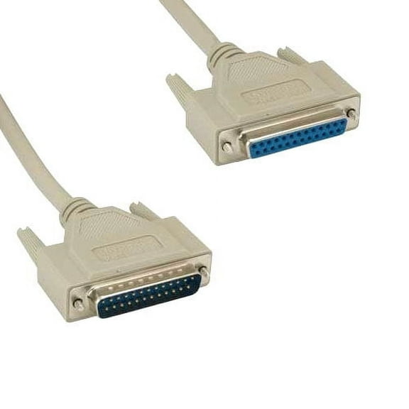 Kentek 6 Feet FT IEEE-1284 DB25 Parallel Printer Data Extension Cable Cord Male to Female M/F 28 AWG Bi-Directional 25 Pin Molded 18PR Port for LPT Printer Scanner PC Mac Linux Modem