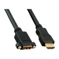 thumbnail image 1 of Kentek 6 Feet FT Panel-Mount Type HDMI 1.4 Extension Cable with Ethernet 4K 3D Male to Female M/F 28 AWG Gold-Plated Connector Cord HDTV Monitor Display Black, 1 of 1