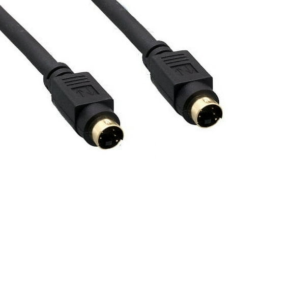 Kentek 6 Feet FT S-Video mini din 4 MDIN4 gold plated 4 pin male to male M/M cable cord connector for camcorders satellite DVD PC TV