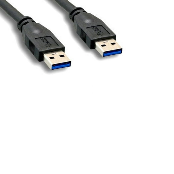 Kentek 6 Feet FT SpuerSpeed USB 3.0 Type A Male to Male M/M Cable 28 AWG 5.0 Gbps Data Transfer Sync Charge Cord Black