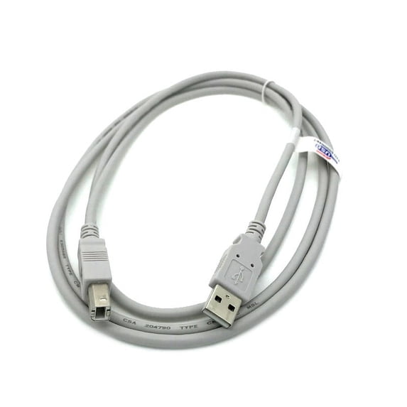 Kentek 6 Feet FT USB Cable Cord For Dell Color Laser 1230c 1235c 1235cn 1250c 1320c Printer Beige