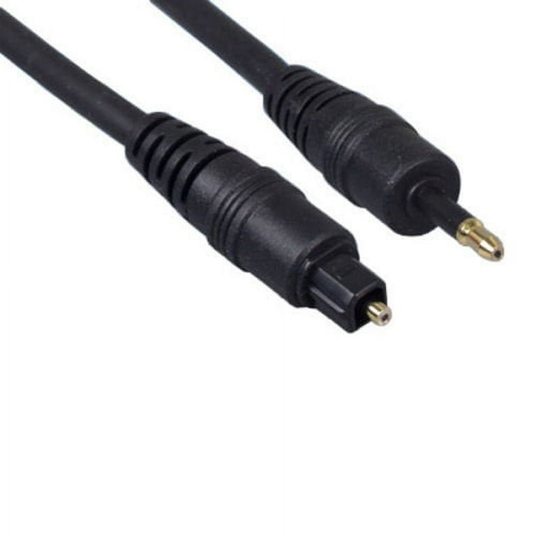 Kentek 6 Feet Toslink 5.0mm to Mini Toslink 3.5mm Male to Male Digital  Optical Audio Molded Cable Cord Sound System Stereo S/PDIF for Mac PC Fiber  