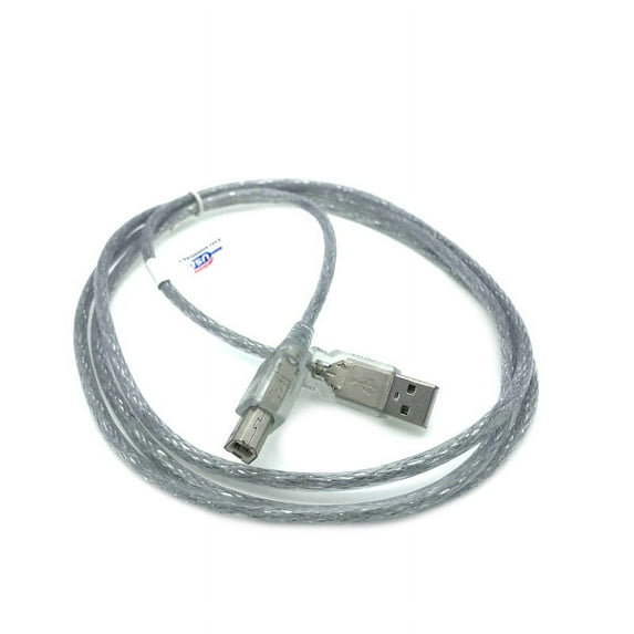 Kentek 6 Feet USB Cable Cord for Canon Pixma Printer TS3120 TS5020 TS9020 MG5720 S9000 iP4600 Clear