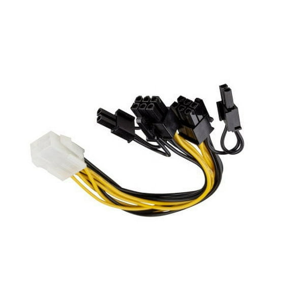 Kentek 6 Inch 6" PCI Express PCIE PCI-E 6 Pin Female to 2 X 6+2 6/8 Pin PCIE Male M/F IDE DC Internal Computer PC Video Card Power Cable Adapter Cord