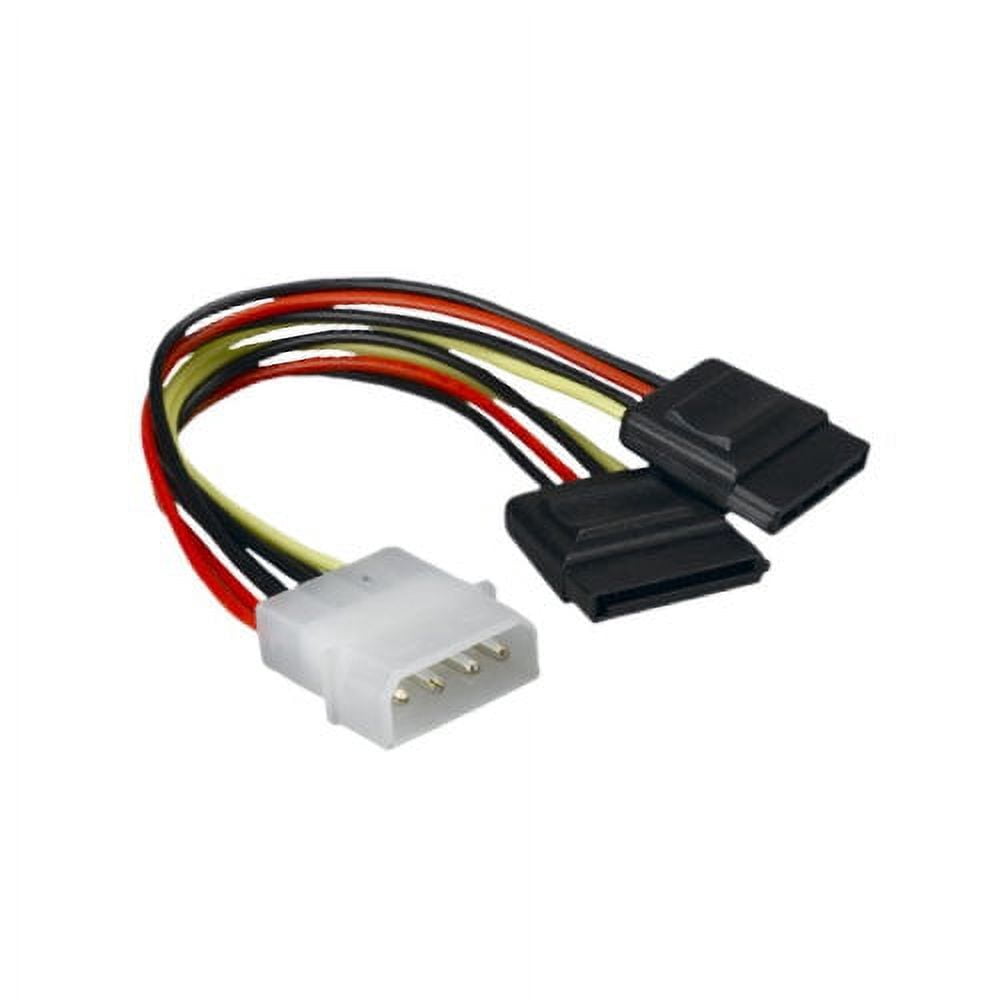 ELFJMZP Molex Naar 4x SATA Voeding Splitter – 52 Cm 18AWG Voor PC, NAS & Server