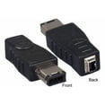 thumbnail image 1 of Kentek 6 pin male 4 pin female IEEE-1394a IEEE1394 Firewire iLINK DV adapter converter coupler M/F 400 Mbps PC MAC black, 1 of 1