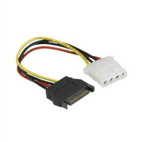 Kentek 7 Inch IN SATA to 5.25" Molex Power Cable Cord Serial ATA Male to IDE LP4 Female M/F Connector Internal for PC Mac HDD Motherboard