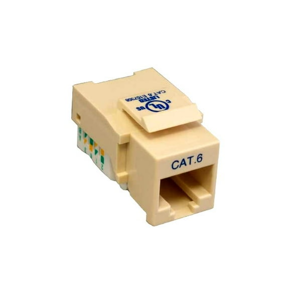 Kentek CAT6 Tool less Keystone Jack RJ45 Category 6 Ethernet Network ToolLess 110 Type Ivory