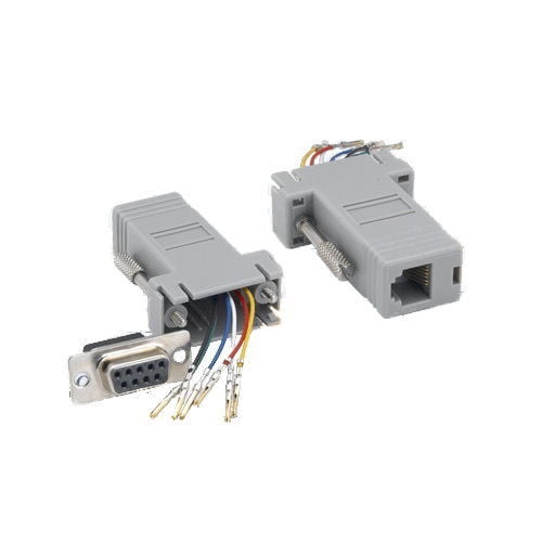 Kentek D-Sub Modular Adapter DB9 Female to RJ12 RJ-12 Female F/F Serial Jack Plug Phone Telecom PC