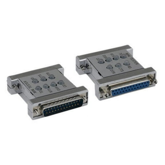 Kentek DB25 25 Pin Molded Mini Tester Male to Female M/F RS232 Serial Parallel