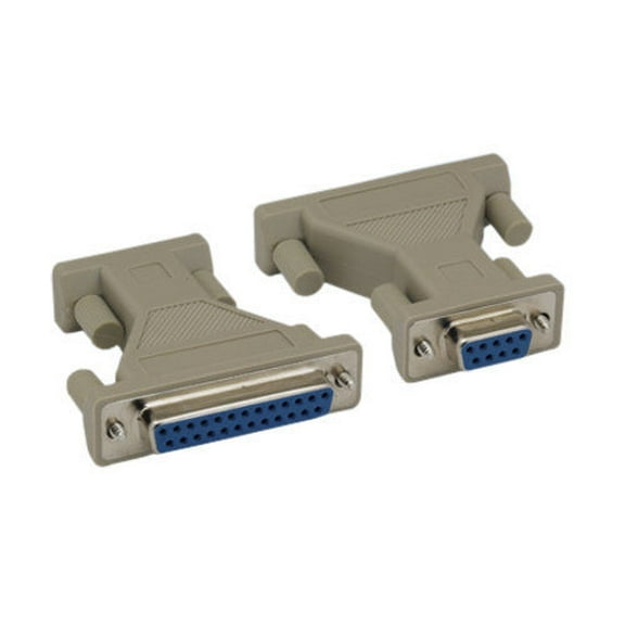 Kentek DB9 DB25 Female to Female F/F Serial AT Modem Adapter Gender Changer Coupler RS-232 Molded Peripheral Printer