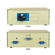 Kentek DB9 Male 2 Way Manual Data Switch Box RS-232 D-Sub 9 Pin I/O AB Port for PC MAC to Peripherals Devices Printer