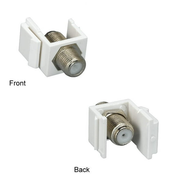 Kentek F-Type Coaxial Keystone Insert Module Feedthrough Type Female F/F Coupler Jack Coax Cable TV Network