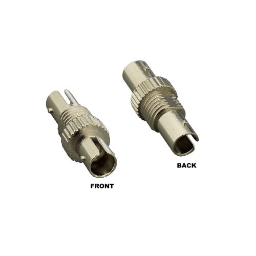 Kentek Fiber optic adapter ST to ST ST/ST simplex flange mount feedthrough coupler multimode metal body