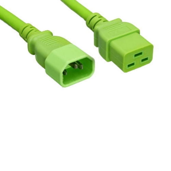 Kentek Green 2 Feet AC Power Cable for HP HPE BladeSystem c7000 Enclosure Synergy 12000 Replacement Jumper Cord to PDU UPS