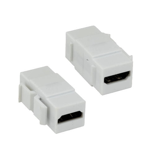 Kentek HDMI Keystone Jack Female to Female F/F Coupler Adapter Connector for Wall Plate White